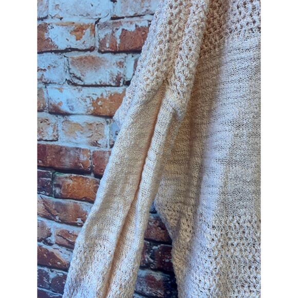 Lou and Grey pink sweater open knit 3/4 sleeve women's size medium - Picture 5 of 5